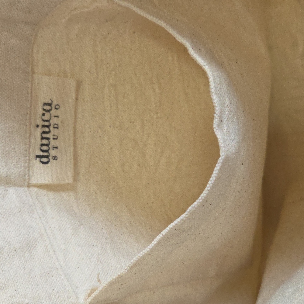Danica Studio Artistc Canvas Tote Bag - Cream with Multicolor Design - Picture 7 of 7